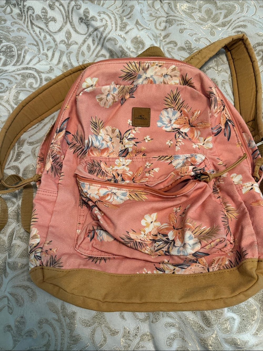 O’Neill pink floral backpack